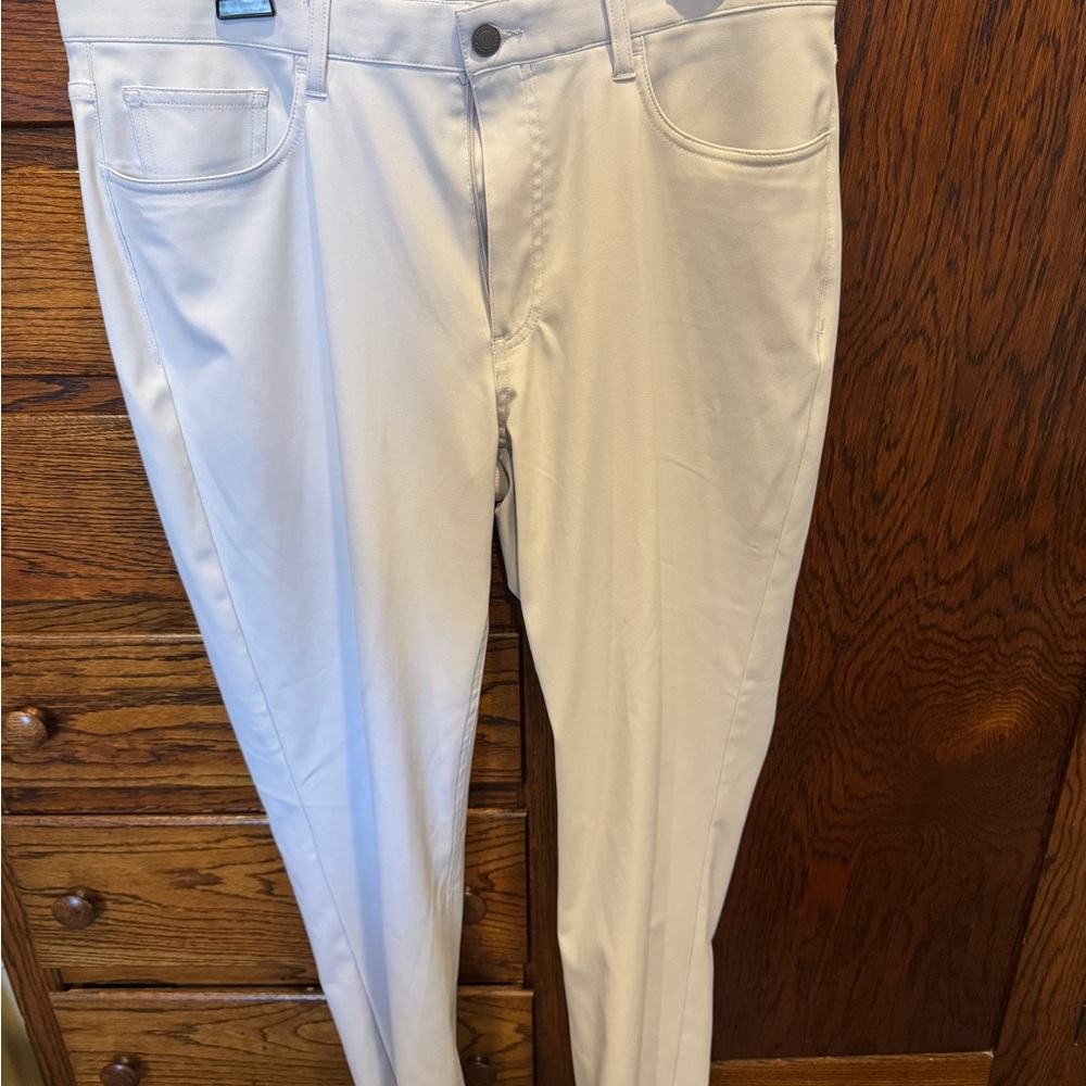 Hart Schaffner Marx gray Dress Pants with Navy Waistband Trim